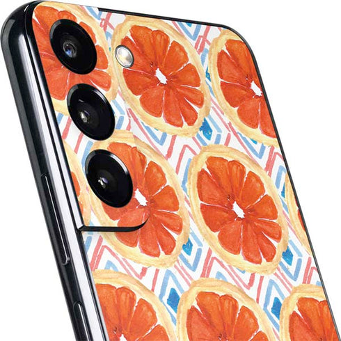 Bouffants and Broken Hearts Citrus Geo Galaxy S22 Skin